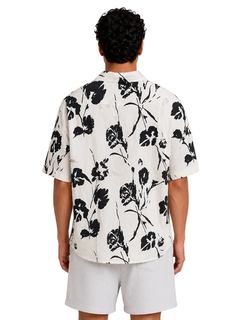 Monochrome Bloom Resort Shirt