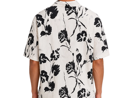 Monochrome Bloom Resort Shirt