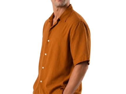 Relaxed Short Sleeve Linen Shirt