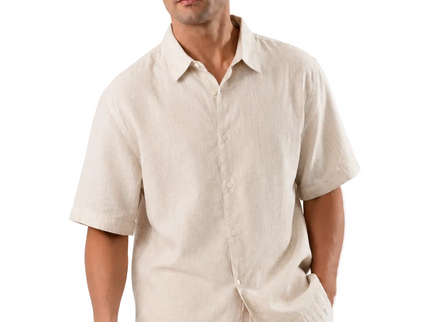 Relaxed Short Sleeve Linen Shirt