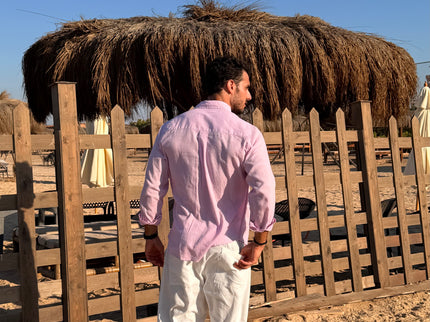 Premium Linen Long Sleeve Shirt - Purple