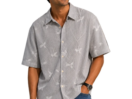 Sky Bloom Seersucker Resort Shirt