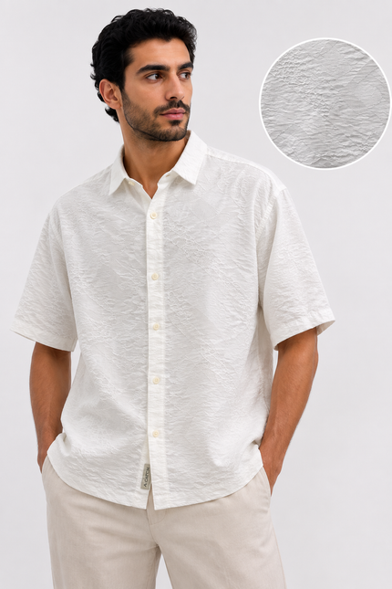 Different Textured Resort Shirt