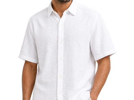 Zigzag Textured Resort Shirt