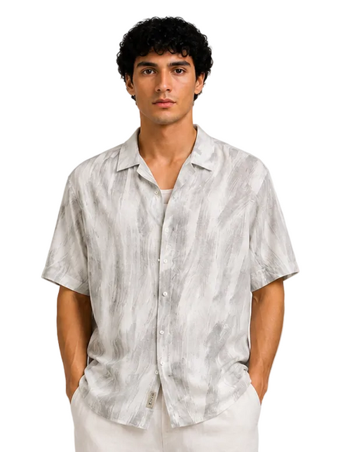 Abstract Brushstroke Box Fit Shirt