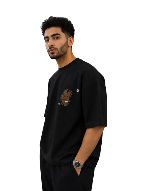 Box Fit Peace Sign T-Shirt