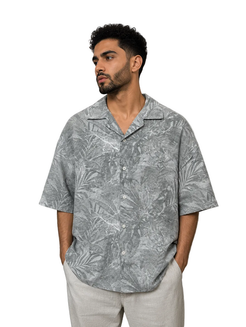 Tropical Print Box Shirt