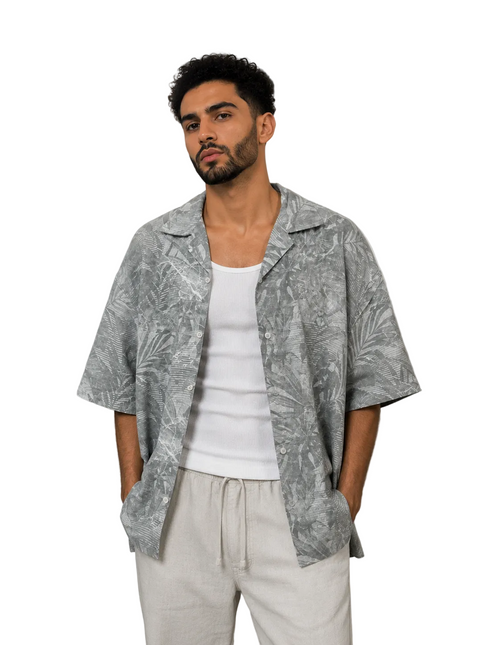 Tropical Print Box Shirt