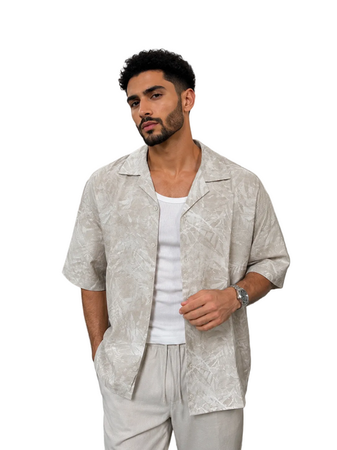Tropical Print Box Shirt
