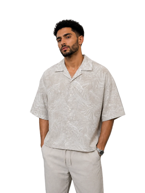 Tropical Print Box Shirt