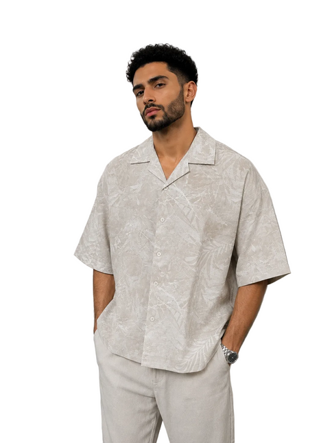 Tropical Print Box Shirt
