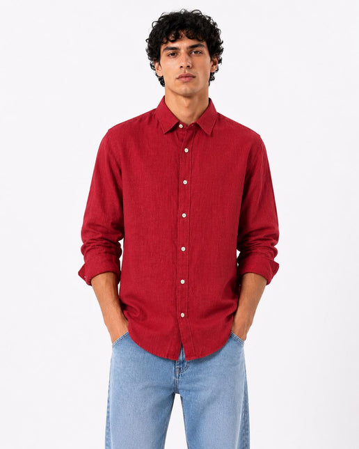 Linen Regular Fit Long Sleeve Shirt