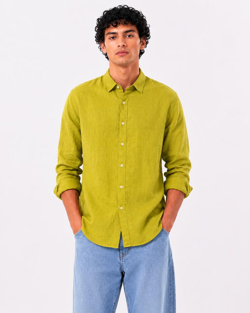 Linen Regular Fit Long Sleeve Shirt