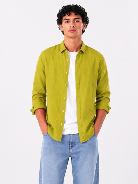 Linen Regular Fit Long Sleeve Shirt