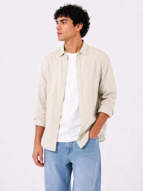 Linen Regular Fit Long Sleeve Shirt