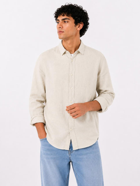 Linen Regular Fit Long Sleeve Shirt