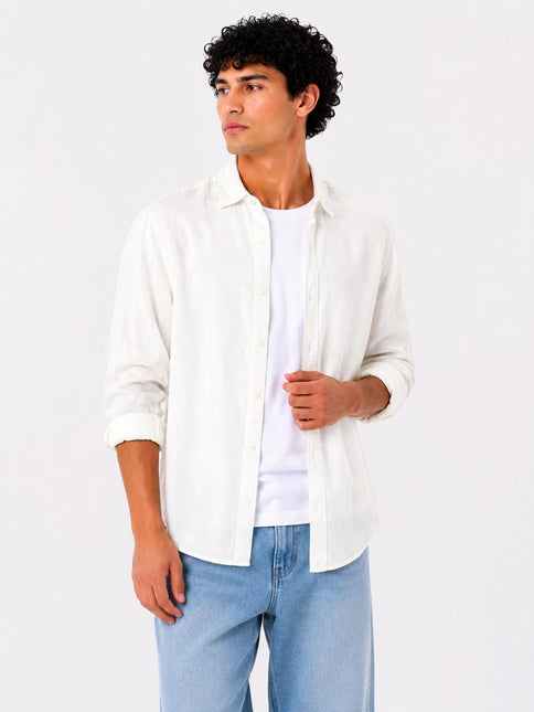 Linen Regular Fit Long Sleeve Shirt