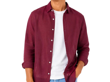 Linen Regular Fit Long Sleeve Shirt - Twbi