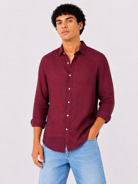Linen Regular Fit Long Sleeve Shirt