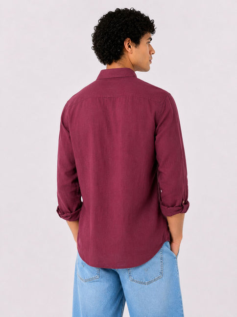 Linen Regular Fit Long Sleeve Shirt
