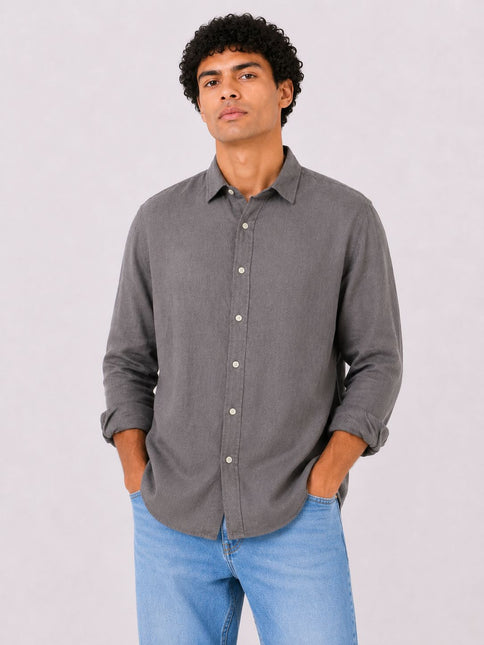 Linen Regular Fit Long Sleeve Shirt