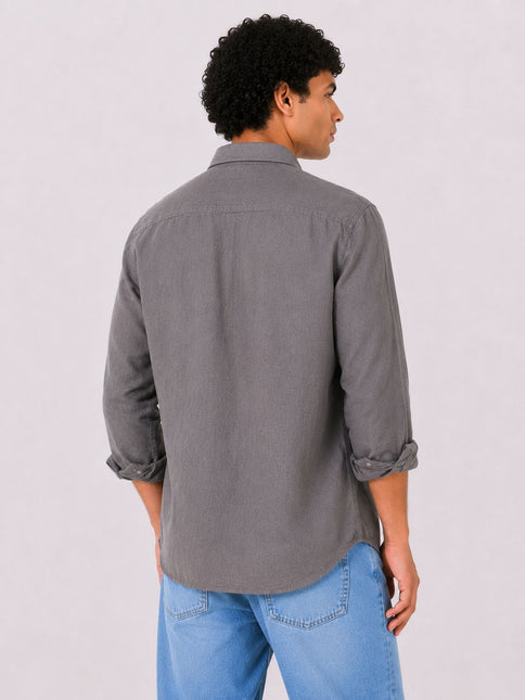 Linen Regular Fit Long Sleeve Shirt