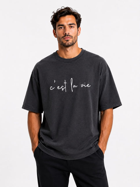 C’est La Vie Minimal Oversized Tee