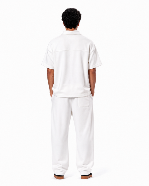 Zip-Up Collar Oversized Fit Quarter Zipper Suit