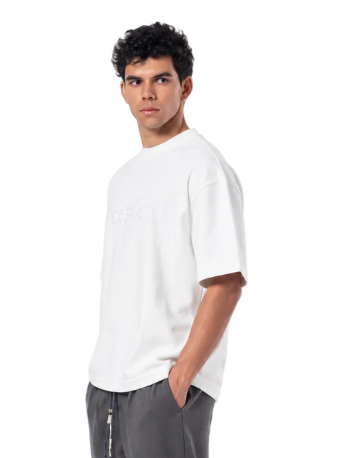 Crew Neck Oversized Fit Creek Printed T-Shirt