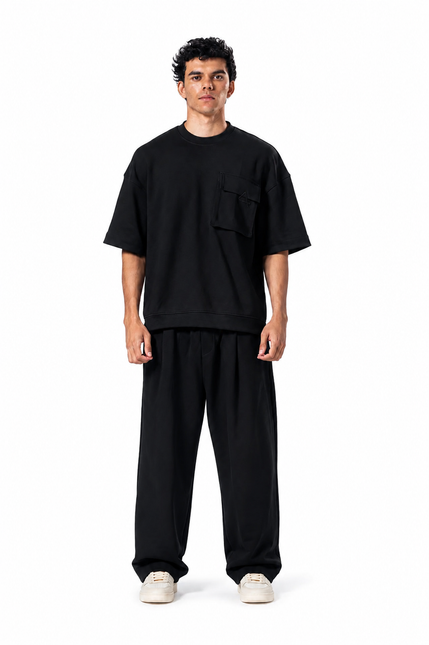 Crew Neck Oversized Fit Pocket Suit