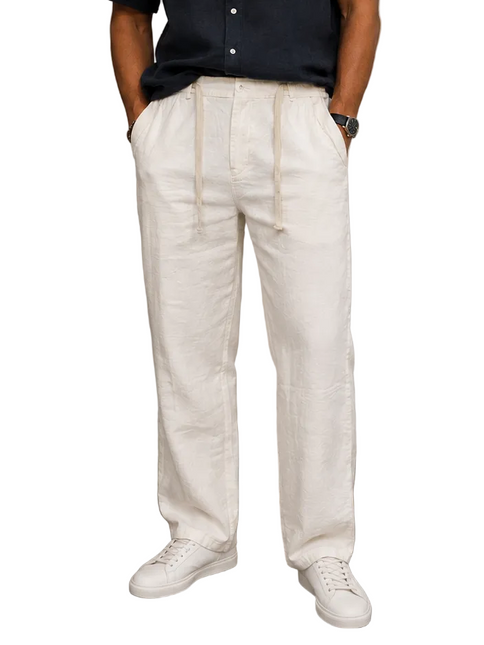 Relaxed Linen Straight Pants