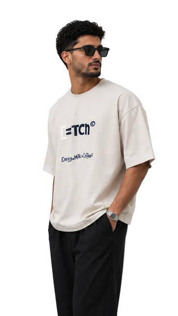Crew Neck Oversized Fit Stylish Printed T-Shirt