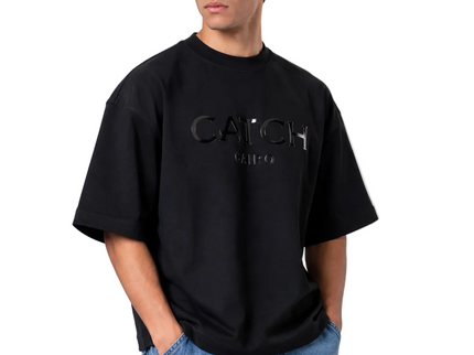 Crew Neck Oversized Fit Catch Printed T-Shirt