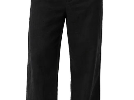 Linen Blend Wide Leg Trousers