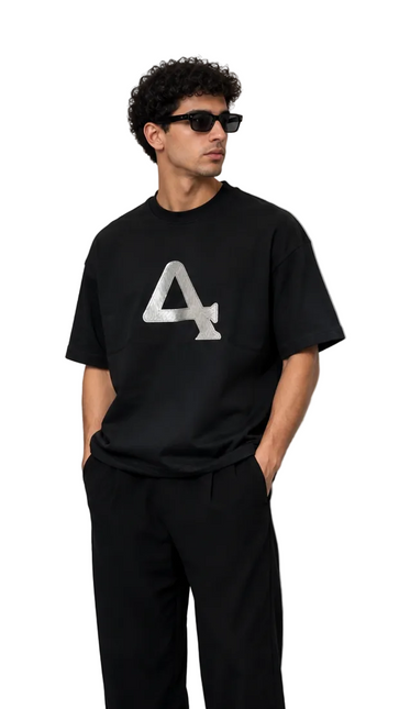 Crew Neck Oversized Bold Fit Printed T-Shirt