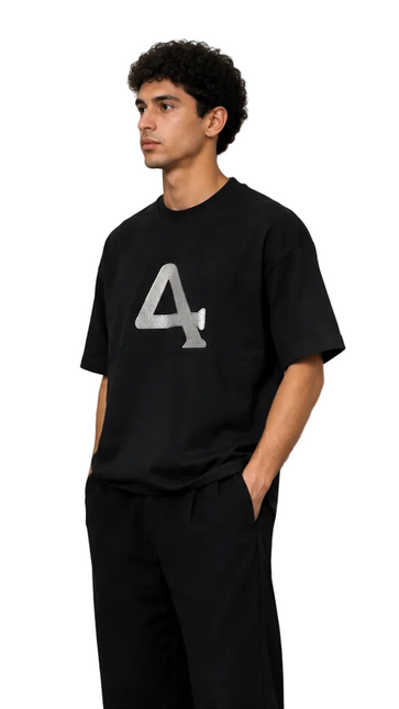 Crew Neck Oversized Bold Fit Printed T-Shirt