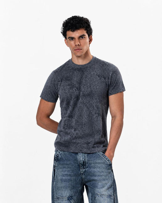 Velvet Textured Slim Fit T-Shirt