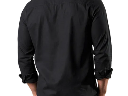Premium Linen Long Sleeve Shirt - Black