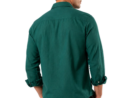 Premium Linen Long Sleeve Shirt - Green