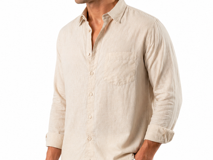 Premium Linen Long Sleeve Shirt - Off White