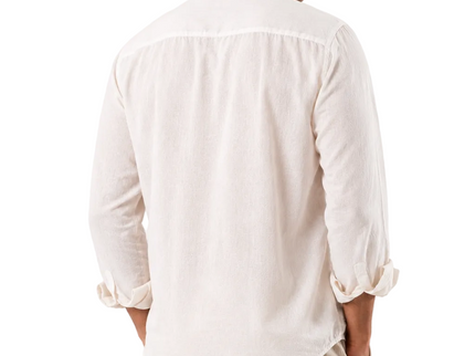 Premium Linen Long Sleeve Shirt - White