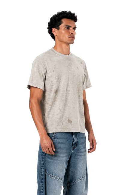 Little Velvet Textured Slim Fit T-Shirt