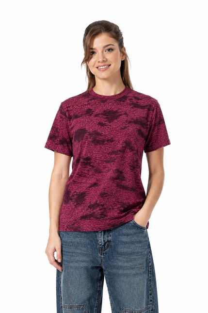 Velvet Textured Slim Fit T-Shirt women