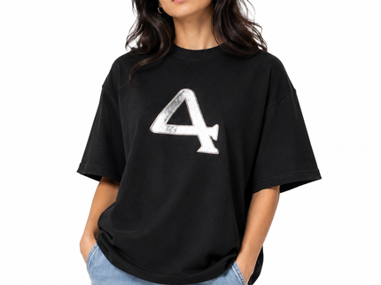 Crew Neck Oversized Bold Fit Printed  T-Shirt women