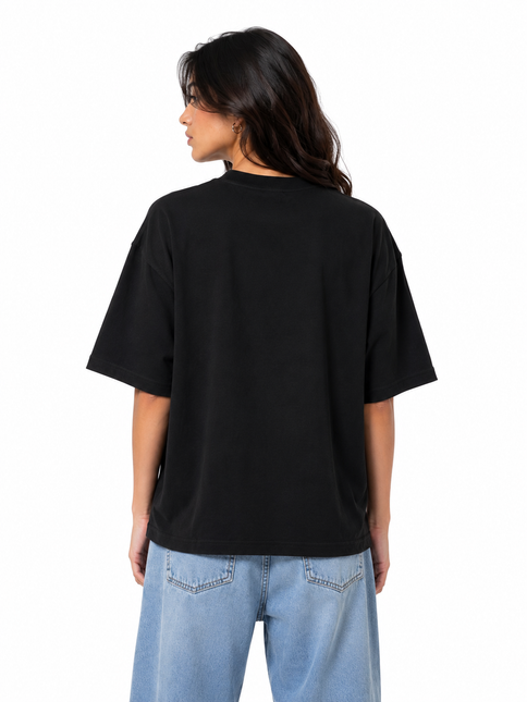 Crew Neck Oversized Bold Fit Printed  T-Shirt women