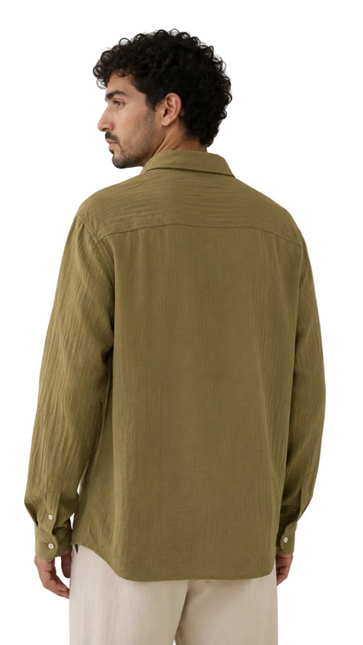 Vertical Stripe Linen Shirt