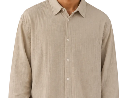 Vertical Stripe Linen Shirt