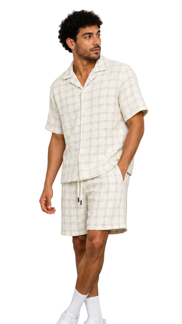 Check Textured Resort Set