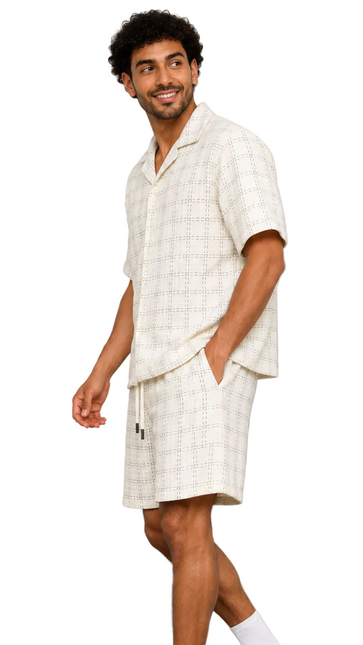 Check Textured Resort Set