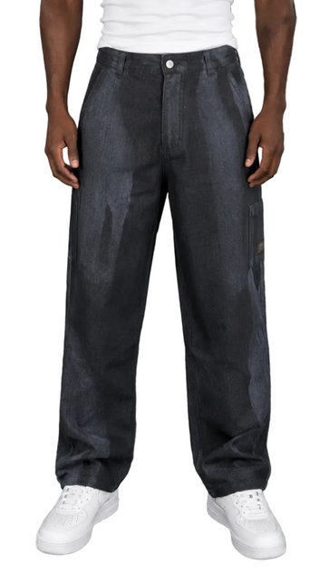 Relaxed Straight-Leg Trousers – Charcoal